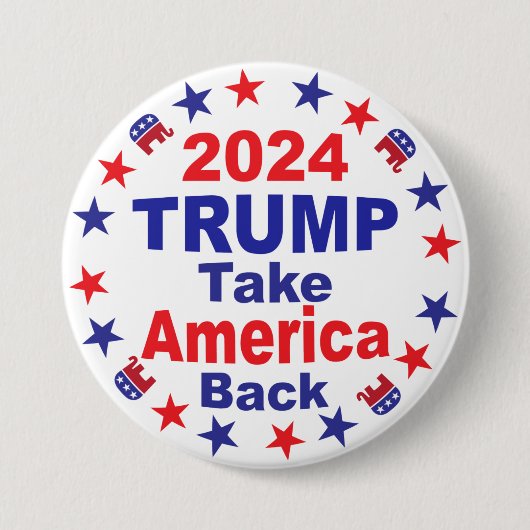 TRUMP 2024: Amerika zurück Button (Vorderseite)
