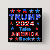 TRUMP 2024: AMERIKA zurück Button (Vorderseite)