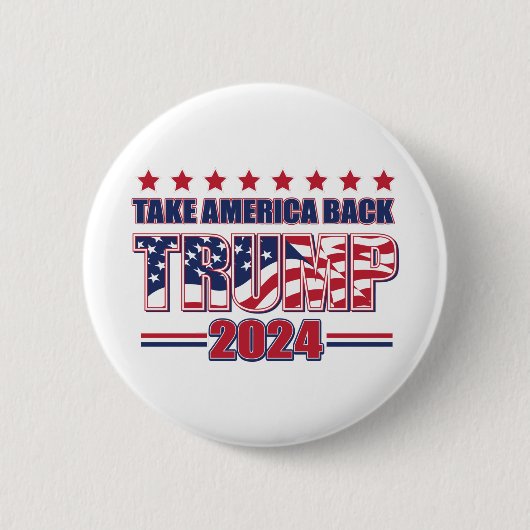 TRUMP-2024: Amerika zurück Button (Vorderseite)