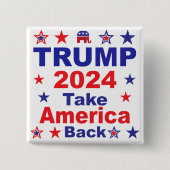 TRUMP 2024: Amerika zurück Button (Vorderseite)