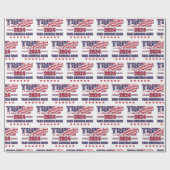Trump 2024: Amerika zurück Geschenkpapier (Flach)