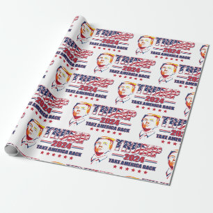 Trump 2024: Amerika zurück Geschenkpapier