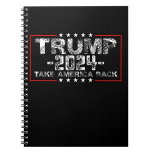 Trump 2024: Amerika zurück in die Politik Vintag Notizblock