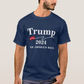 Trump 2024: Amerika zurück in Rot, Weiß und Blau T-Shirt (Vorderseite)