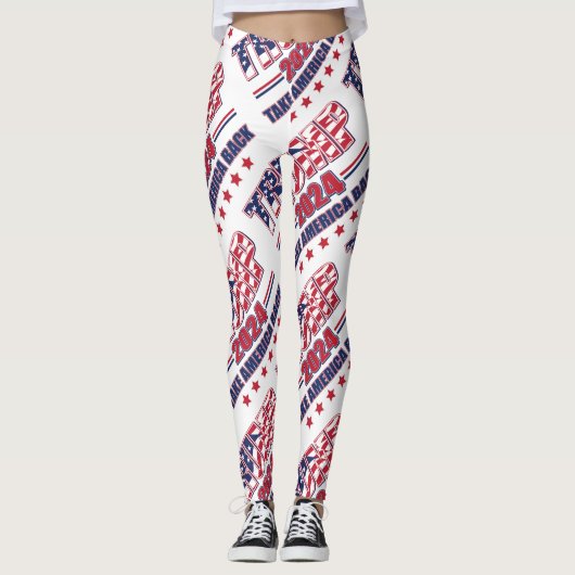 Trump 2024: Amerika zurück Leggings (Vorderseite)