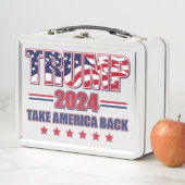 Trump 2024 - Amerika zurück Metall Brotdose (Beispiel)