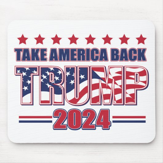 TRUMP-2024: Amerika zurück Mousepad (Vorne)