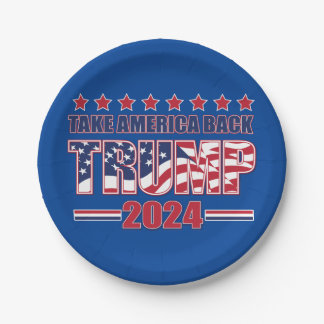 Trump 2024: Amerika zurück Pappteller