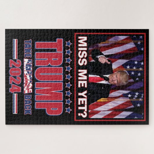 Trump 2024 - Amerika zurück Puzzle (Horizontal)