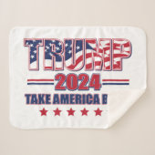 Trump 2024: Amerika zurück Sherpadecke (Vorderseite (Horizontal))