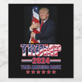 Trump 2024 - Amerika zurück Weinetikett (Einzelnes Label)