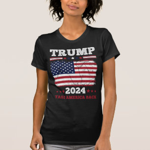 Trump 2024: Amerika zurück zum T - Shirt der Fraue