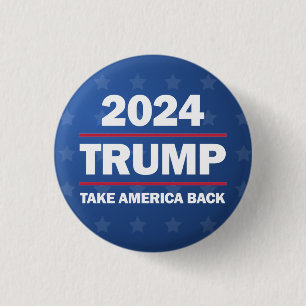Trump 2024 Amerika zurücknehmen Knopf Button