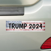 TRUMP 2024 AMERIKANISCHE FLAGE AUTOAUFKLEBER (Auf Auto)