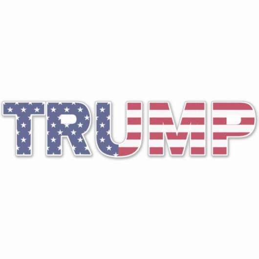 Trump 2024 - Amerikanische Flagge Aufkleber (Vorderseite)