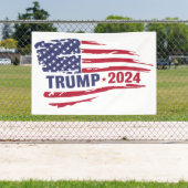 Trump 2024 - Amerikanische Flagge Banner (Insitu)