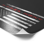 Trump 2024 Amerikanische Flagge beängstigend Vinta Fotodruck (Ecke)