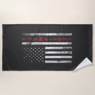 Trump 2024 Amerikanische Flagge beängstigend Vinta Strandtuch