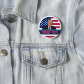 Trump 2024 Amerikanische Flagge Button (Beispiel)