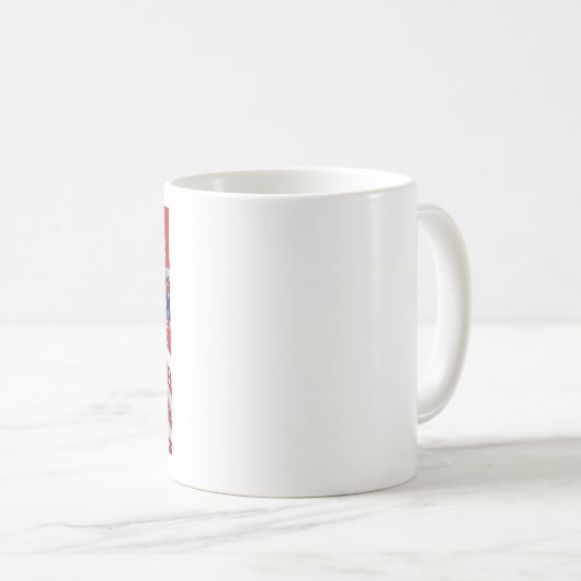 Trump 2024 Amerikanische Flagge Kaffeetasse (VorderseiteRechts)