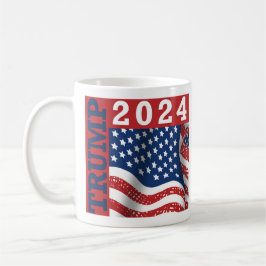 Trump 2024 Amerikanische Flagge Kaffeetasse