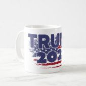 Trump 2024 - Amerikanische Flagge Kaffeetasse (Vorderseite Links)