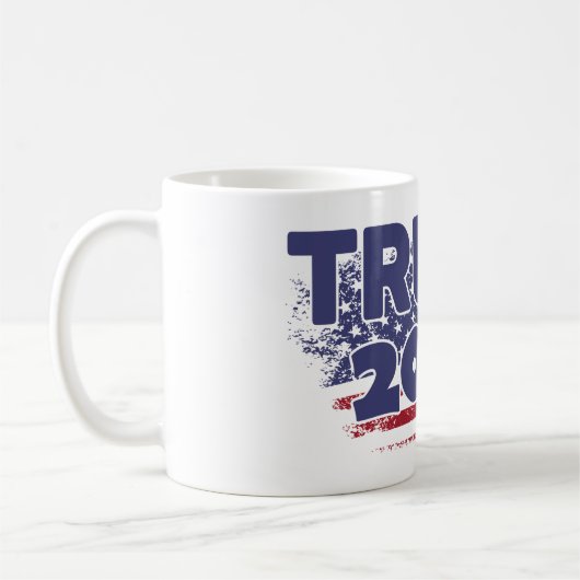 Trump 2024 - Amerikanische Flagge Kaffeetasse (Links)