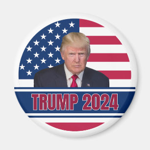 Trump 2024 Amerikanische Flagge Magnet