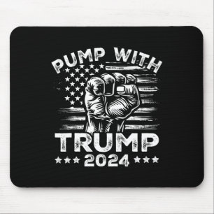 Trump 2024 Amerikanische Flagge Pumpe Mit Donald T Mousepad