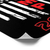 Trump 2024 Amerikanisches Flag Adult Short Sleeve Poster (Ecke)