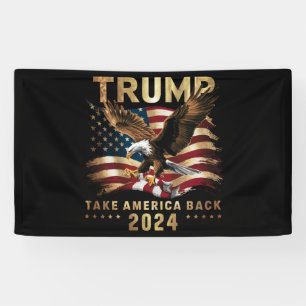 Trump 2024: Amerikas Fahne zurücknehmen Trump 2 Banner