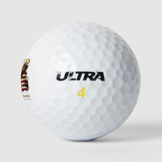 Trump 2024: Amerikas Fahne zurücknehmen Trump 2 Golfball (Logo)