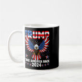 Trump 2024: Amerikas Fahne zurücknehmen Trump 2 Kaffeetasse (Links)