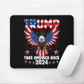 Trump 2024: Amerikas Fahne zurücknehmen Trump 2 Mousepad (Mit Mouse)