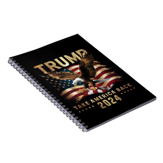 Trump 2024: Amerikas Fahne zurücknehmen Trump 2 Notizblock (Rechte Seite)