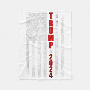 Trump 2024: Amerikas Flag-Patriot zurücknehmen Fleecedecke