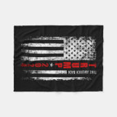 Trump 2024: Amerikas Flag-Patriot zurücknehmen Fleecedecke (Vorderseite (Horizontal))