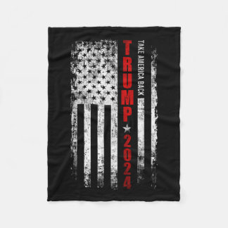 Trump 2024: Amerikas Flag-Patriot zurücknehmen Fleecedecke