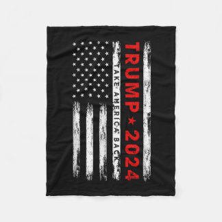 Trump 2024: Amerikas Flag-Patriot zurücknehmen Fleecedecke
