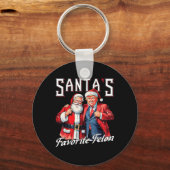 Trump 2024: Amerikas Lieblingsstipendiat Ck Santa Schlüsselanhänger (Vorderseite)