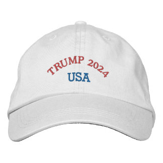 TRUMP 2024: ANPASSBARE GAP - WEISS BESTICKTE BASEBALLKAPPE