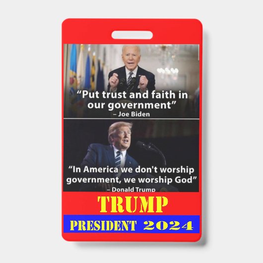 TRUMP 2024 AUSWEIS (Vorderseite)
