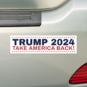 Trump 2024 Autoaufkleber Nimm Amerika zurück! (Auf Auto)