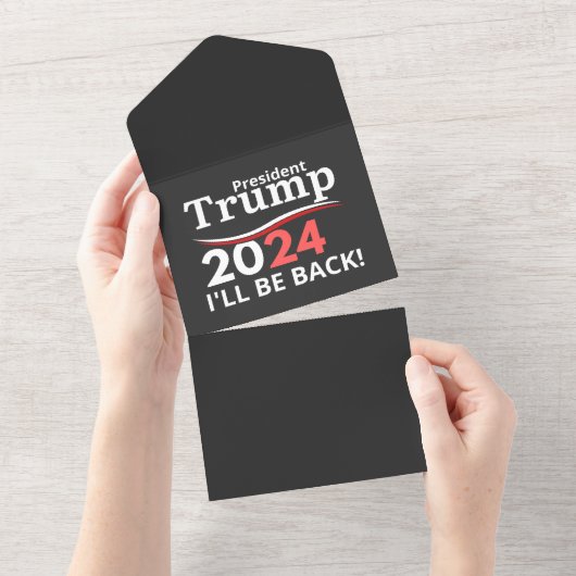 TRUMP 2024 - BACK! ALL IN ONE EINLADUNG (Abreißen)