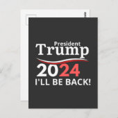 TRUMP 2024 - BACK! POSTKARTE (Vorne/Hinten)