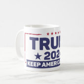 Trump 2024 - Behalt Amerika groß Kaffeetasse (Vorderseite Links)