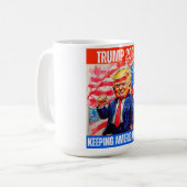 TRUMP 2024 BEHALTE AMERIKA ERSTE KAFFEETASSE (Vorderseite Links)