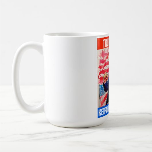TRUMP 2024 BEHALTE AMERIKA ERSTE KAFFEETASSE (Links)