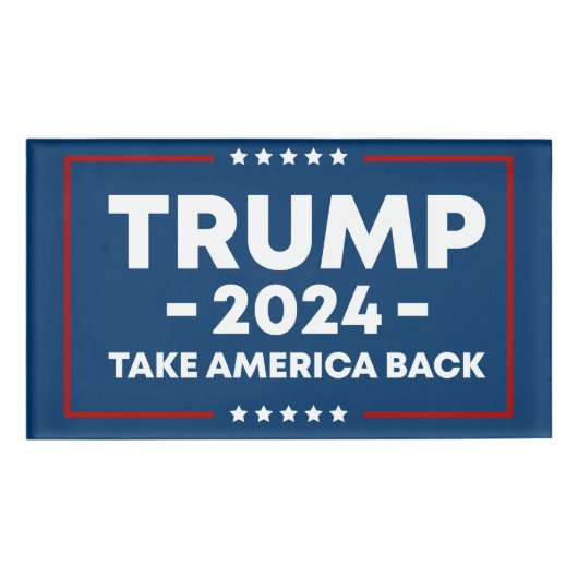Trump 2024 Behielt America Great - Classic Design  Namenschild (Vorderseite)