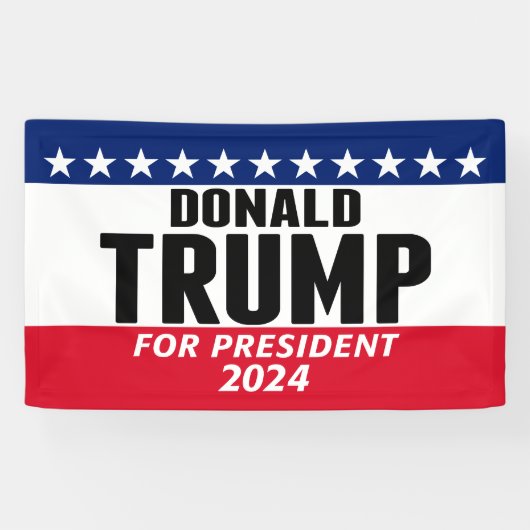 Trump 2024 Behielt Amerika groß - blau rot Banner (Horizontal)
